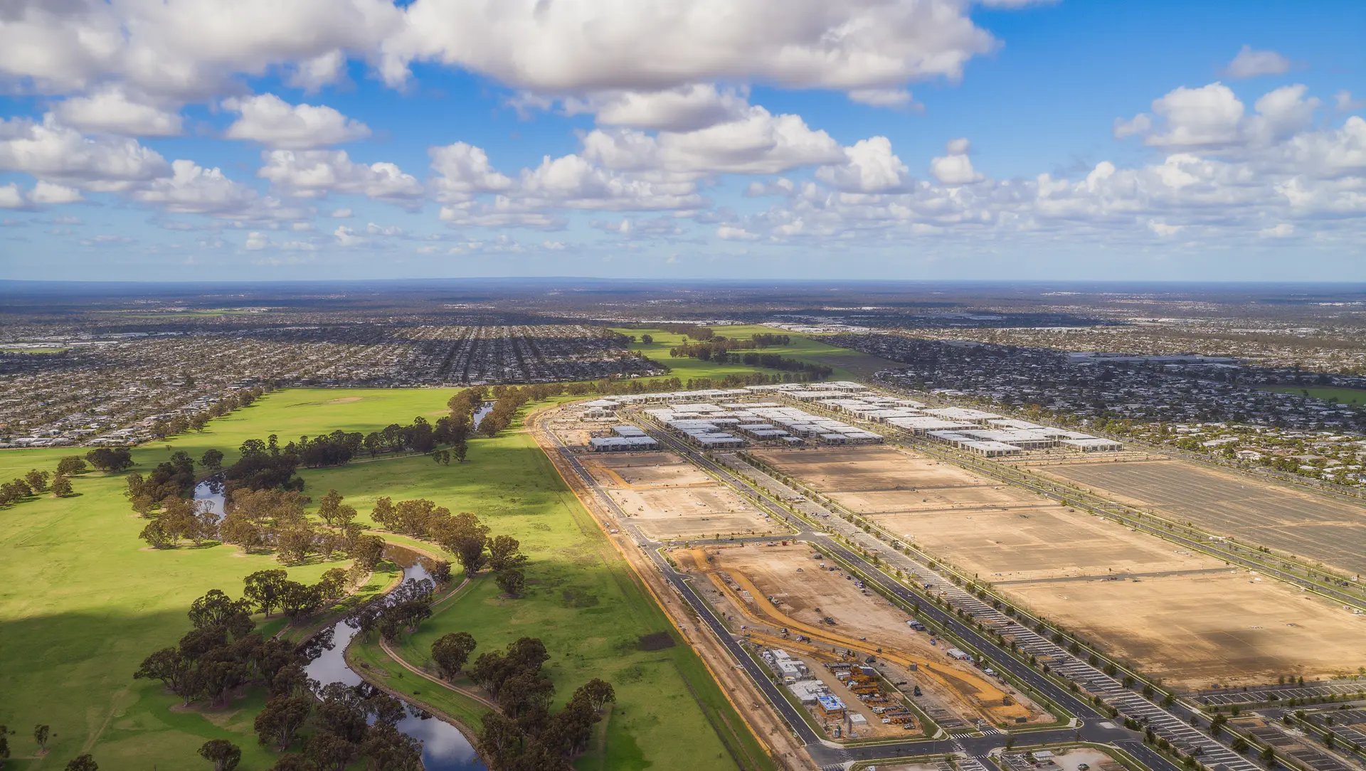 Aerial artist's impression of the Clyde Creek community